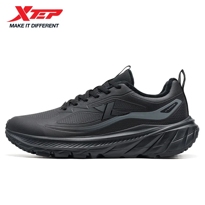 Xtep Male's Cotton Shoes 2025 Winter New Arrival Strong Wrapping Comfortable Lace Up Cushion Durability Sneakers 875419370017