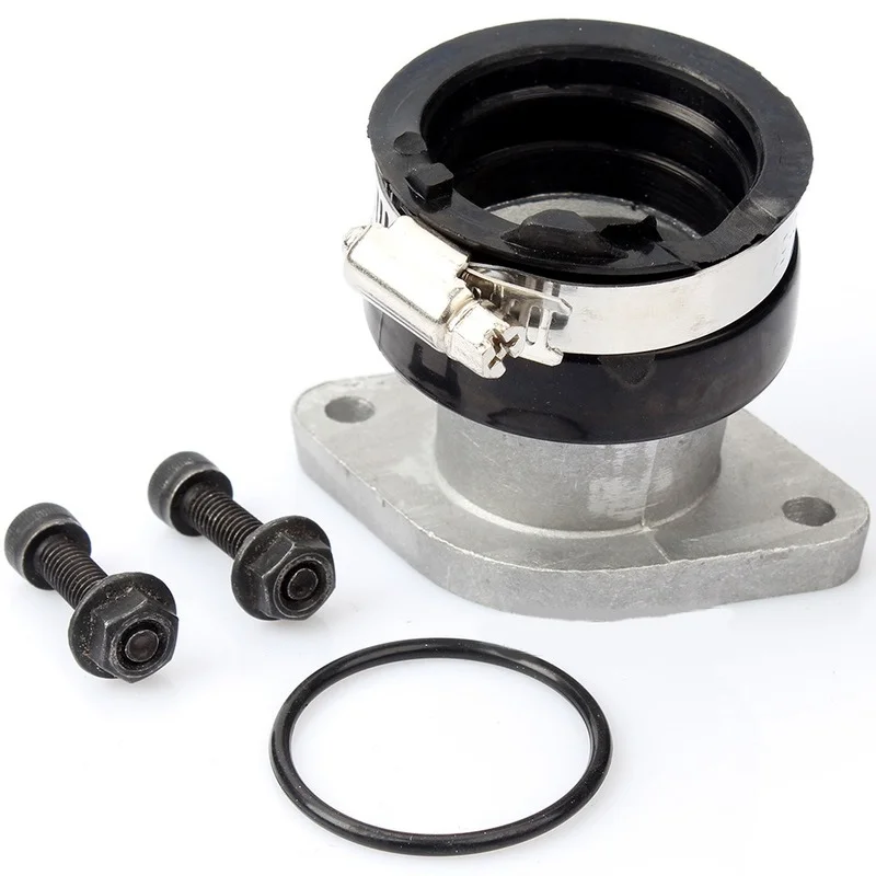 รถจักรยานยนต์คาร์บูเรเตอร์อะแดปเตอร์ Intake Manifold ฟรีสลักเกลียวสำหรับ1999-2004 Yamaha Bear Tracker 250 YFM250 4XE-13586-00-00