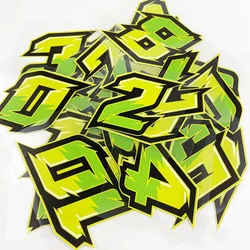 1PC Number 012345678910 Motorcycle Stickers Motorbike Fuel Tank Side Panels Scooter Helmet DIY Moto Fashion 0 To 10 Vinyl Decals