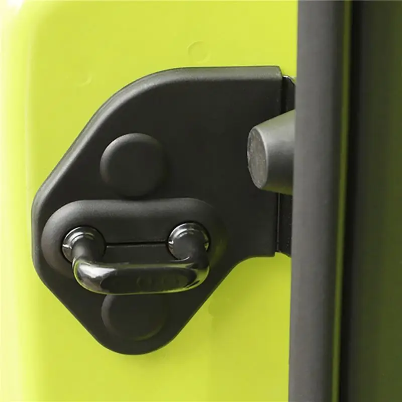 NEW HOT In Stock-6Pcs For Jimny 2019 2020 Car Door Lock Protective Decoration Cover Trim Sticker Accessories, Black