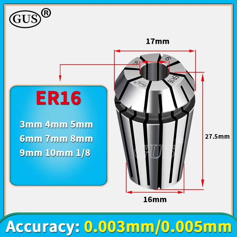 1PC ER11 ER16 ER20 ER25 ER32 AA UP High Precision0.003 0.005mm Spring Collet Suitable Engraving Machine Spindle Machining Center