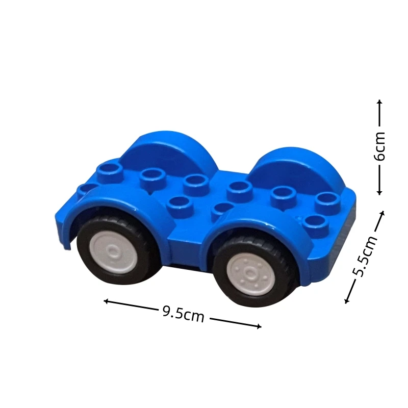 4 Cars/Set Building Blocks Model Compatible Car Traffic Vehicles Big Size Bricks Educational Creative Toys for Children Kids Gif