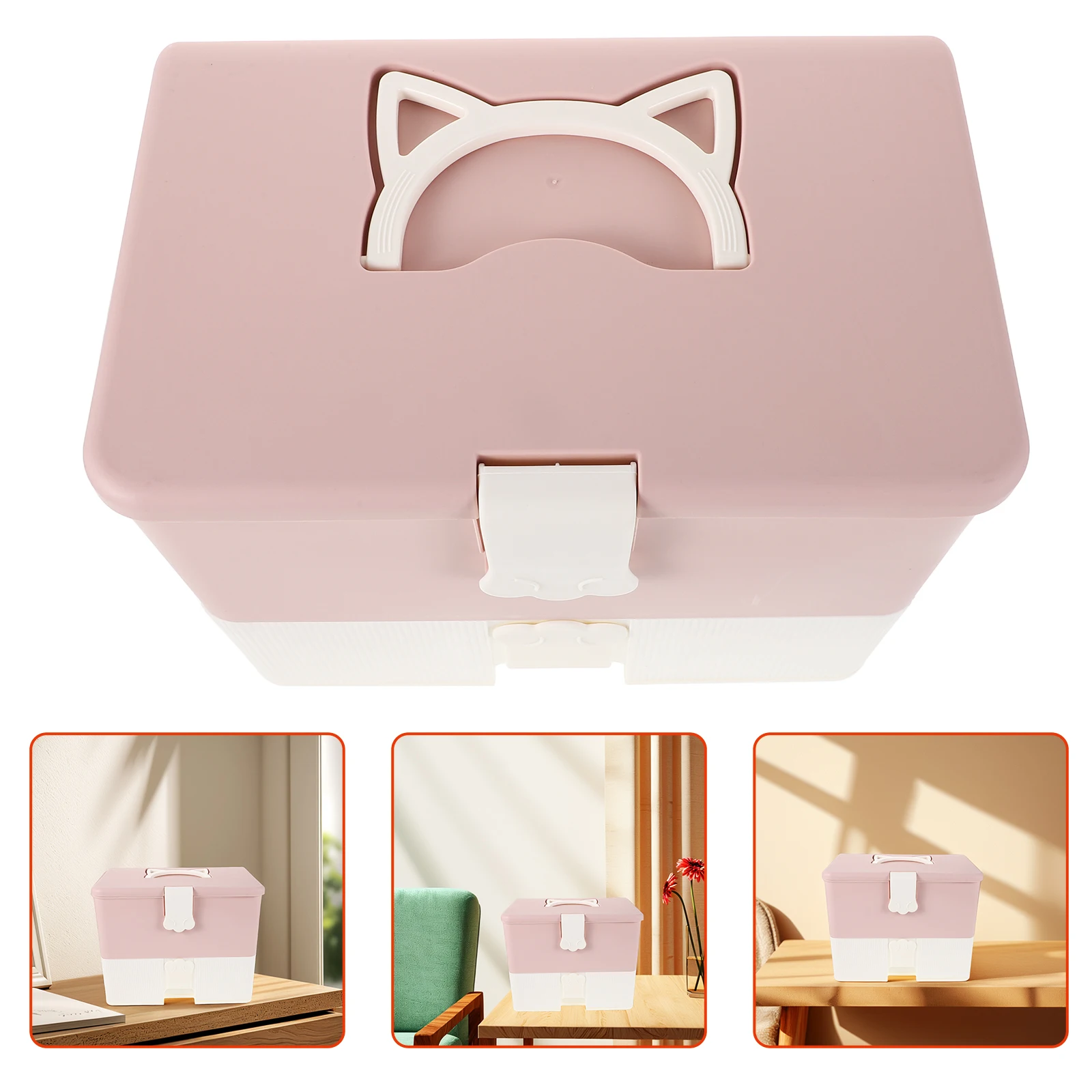 

Dual Layer Organizer Case Large Capacity Manicure Tool Box Portable Organizer For Polish Gel Lamp Kit Box Nail Supplies