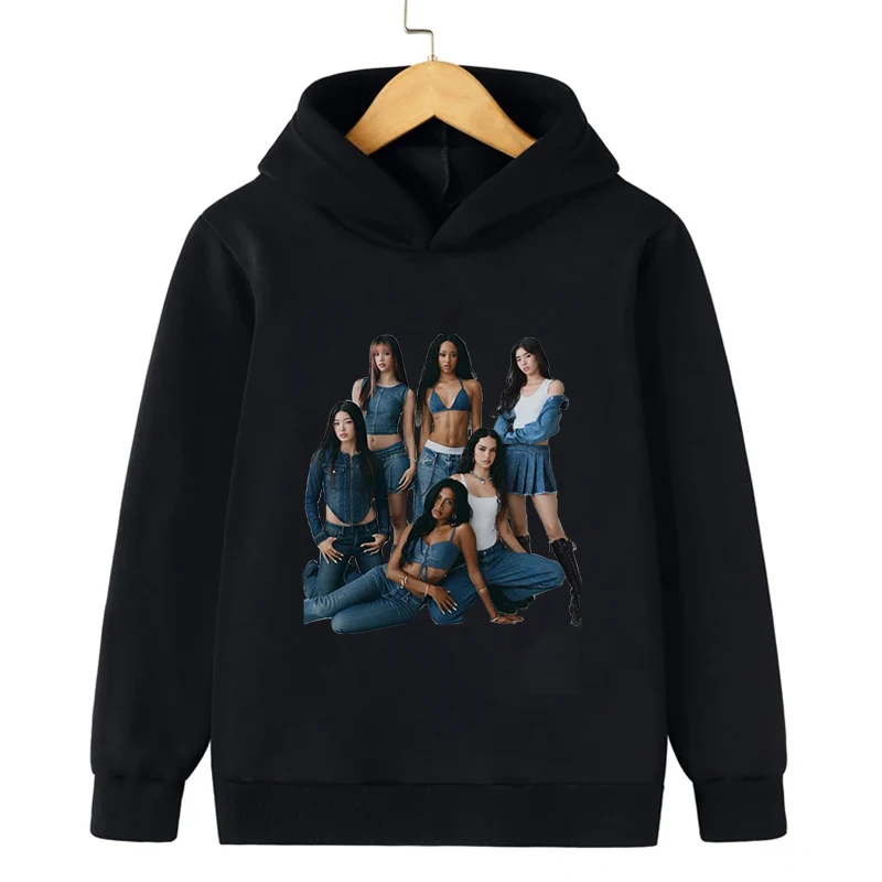 Girl Group KATSEYE Hoodie Mädchen Jungen Trainingsanzüge Kapuzenpullover Herbst Langarm Pullover Katseye Kpop Kinder Freizeitoberteile – Detail 4