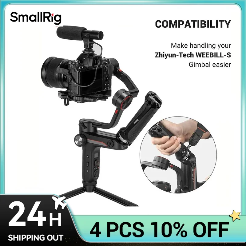 SmallRig WEEBILL S Handgrip for Zhiyun-Tech WEEBILL-S Gimbal W/ 1/4 3/8 for Articulating Magic Arm Microphone DIY Options 2636