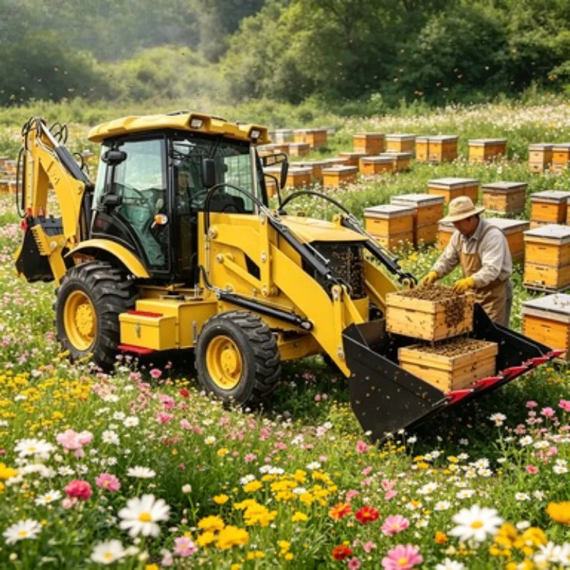 70/75KW Diesel Backhoe Loader Wheel Front End Loader 4x4 Earth Moving Machine Retroexcavadora CE