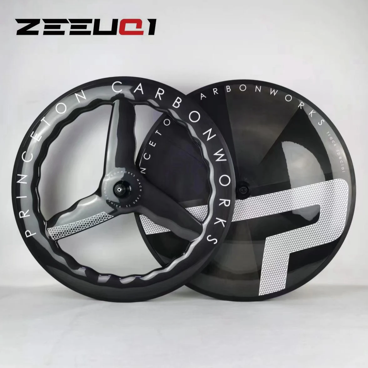 

700C Princeton TT Bicycle Time Trial Road Track Front wave 3 Spoke Rear Disc Wheels Rim/Disc Brake Tubeless/Tubular 28 width