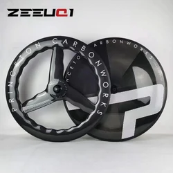 700C Princeton TT Bicycle Time Trial Road Track Front wave 3 Spoke Rear Disc Wheels Rim/Disc Brake Tubeless/Tubular 28 width