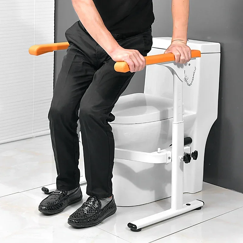 Toilet armrest  elderly non-slip armrest railing bathroom  help safety No punching toilet stand