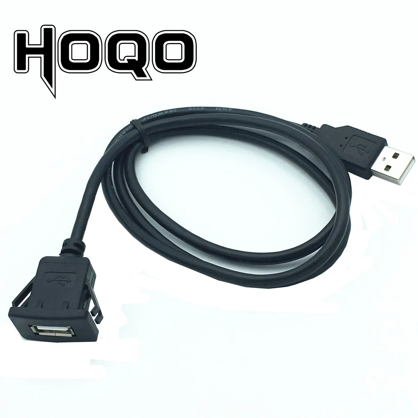 Hoqo USB 2,0 Удлинительный кабель для приборной панели автомобиля USB квадратный Удлинительный кабель с пряжкой, Удлинительный кабель для автомобиля «Дом»