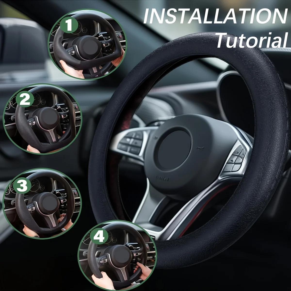 New Car Silicone Steering Wheel Cover Ultra-thin Anti-slip Steering Wheel Cover Soft Silicone Accessories Steering Wheel Cover