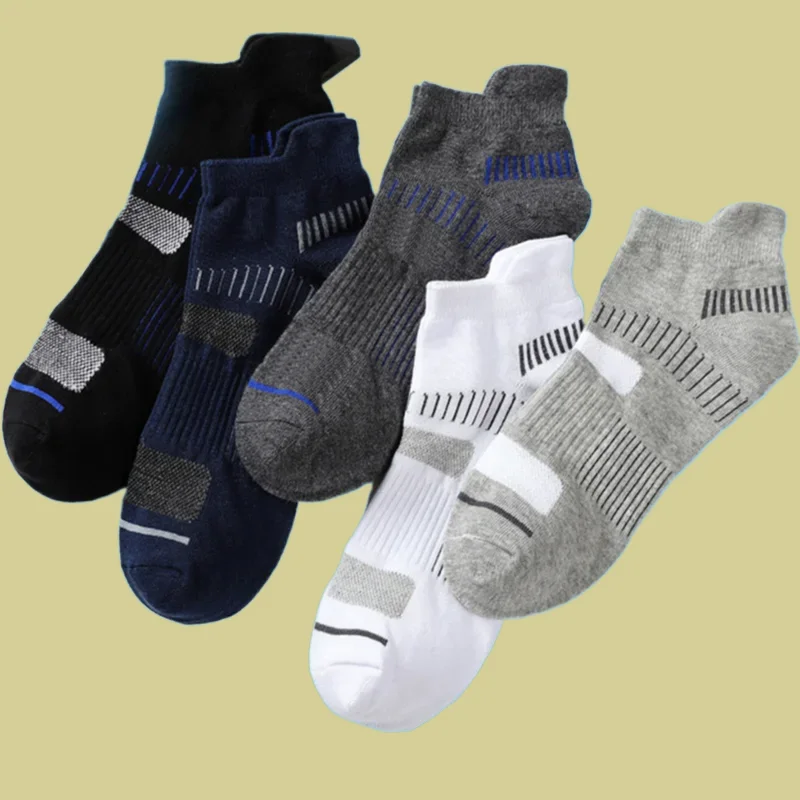 

6 Pairs 2024 New Fashion High Quality Casual Men's Socks Cotton Boat Men's Sock Breathable Sweat-absorbing Short Ankle Sock