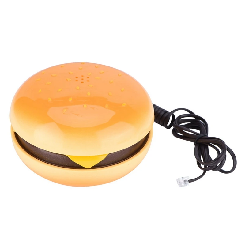 JAJA Funny Gadgets Emulational Hamburger Telephone Wire Landline Phone Cheeseburger Phone For Home Office Hotel Decoration