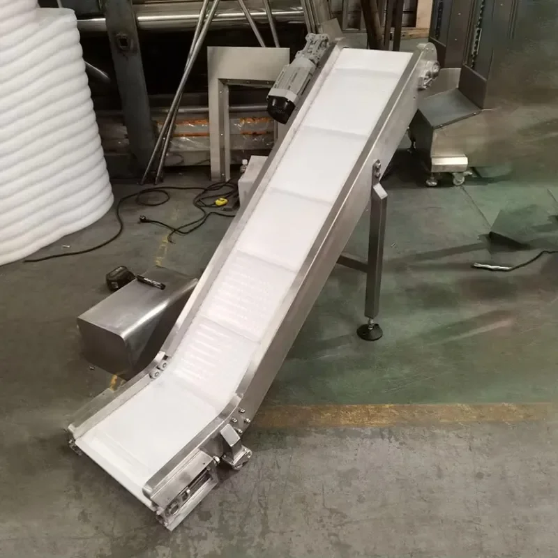 2026 Hot！ Modular PVC Conveyor Automatic Multi-function Grain Food Processing Inclined Finish Output Elevator Climbing