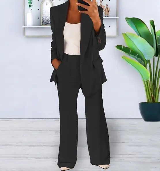 مجموعة سترة نسائية جديدة لخريف وشتاء 2025 غير رسمية بلون سادة وقصة ضيقة ومزاجية