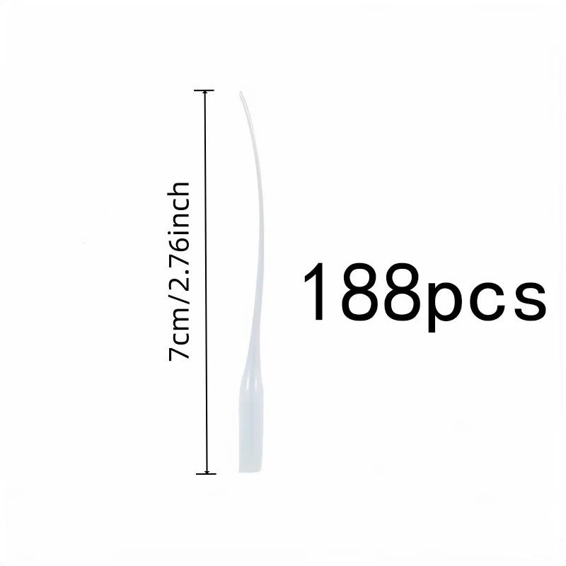 Extended Flexible Tube Fine Tip Glue Applicators, 188 pcs, Lab Micro Dispensing, Multipurpose, Versatile