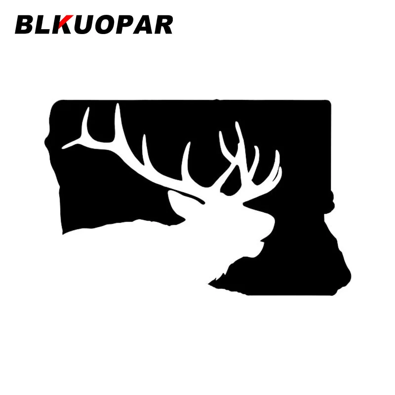 BLKUOPAR Reindeer Head Animals Lonely Car Stickers Creative Occlusion Scratch Decal Windshield Fuel Tank Cap VAN Car Accessories