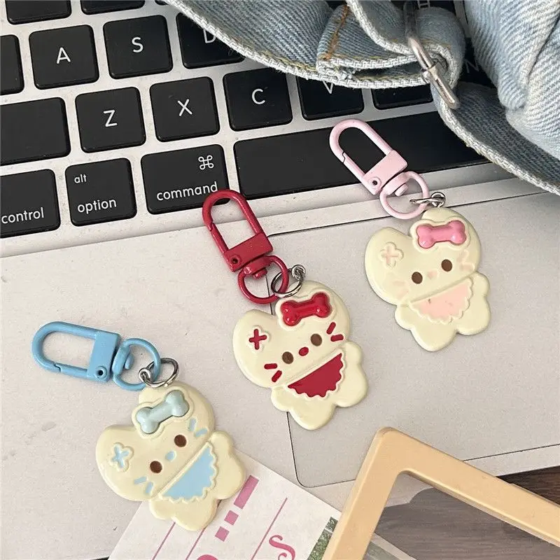 Kawaii Sanrio Hellokitty Keychain Anime Cartoon Student Fun Mini Cute Beauty Bone Pendant Couple Best Friend Gift Accessories