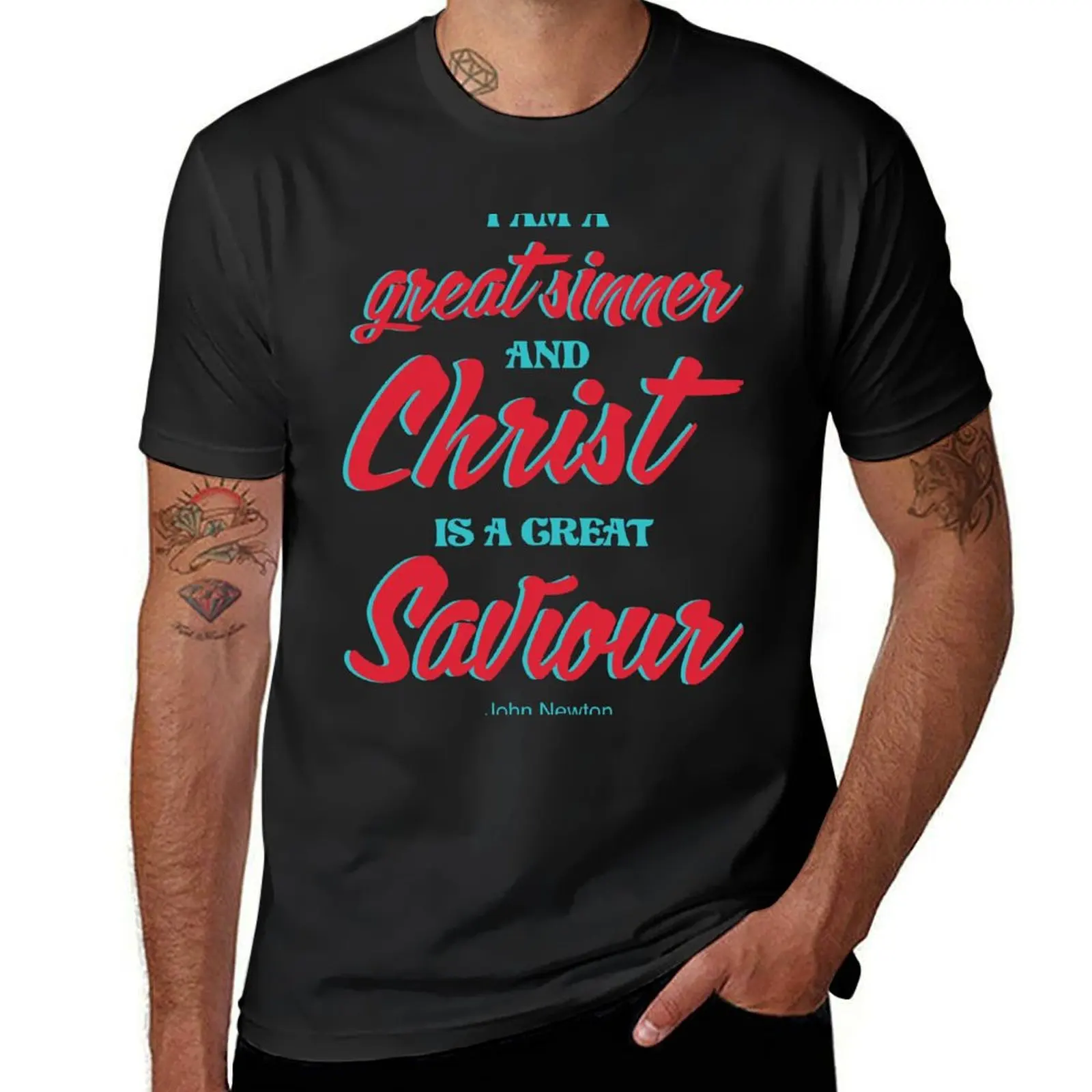 

I Am A Great Sinner And Christ Is A Great Saviour #11 T-Shirt animal prinfor boys customizeds mens plain t shirts