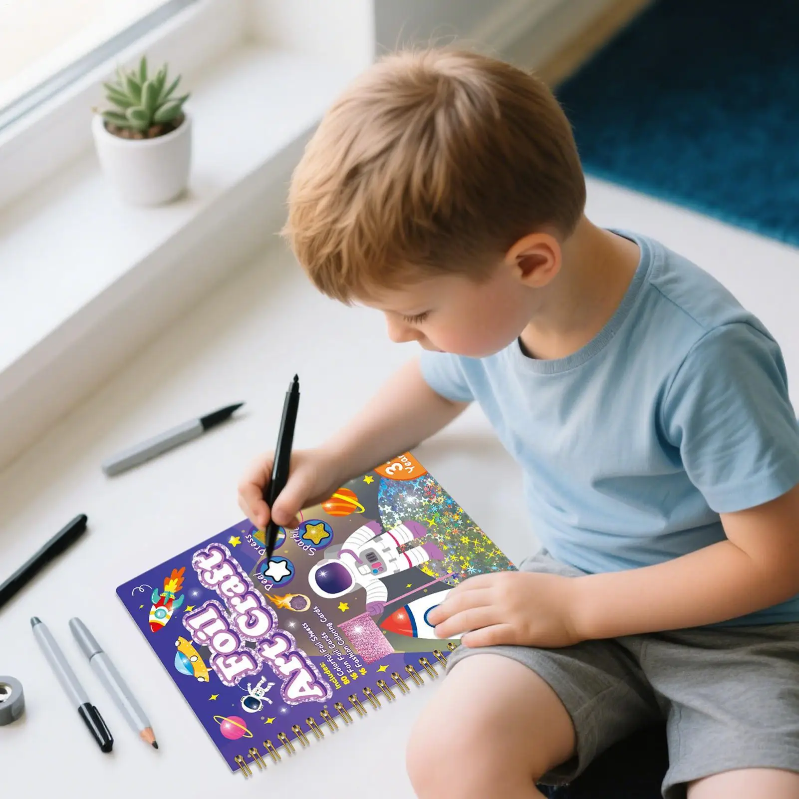 Kit artigianale in lamina Set artistico in lamina staccabile per bambini Creazione artigianale Forniture Giocattoli da viaggio per bambini Adolescenti Giovani Famiglia Figlia