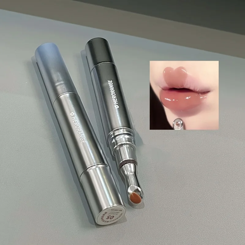 ملمع شفاه مينجلي، ملمع شفاه مرطب يدوم طويلاً، مستحضرات تجميل للعناية بالشفاه، جو الربيع والصيف، مناسب لجميع البشرة، هدية عيد الحب، هدية عيد ميلاد Herorange