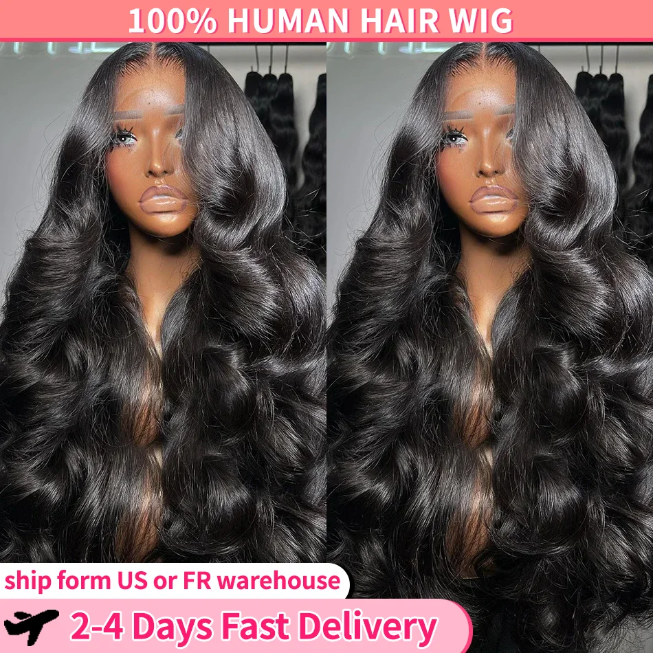 13x4 HD Lace Frontal Wigs 100% Human Hair Body Wave Remy 4x4 Lace Closure Wig 180 Density 13x6 HD Lace Front Wig Pre Plucked