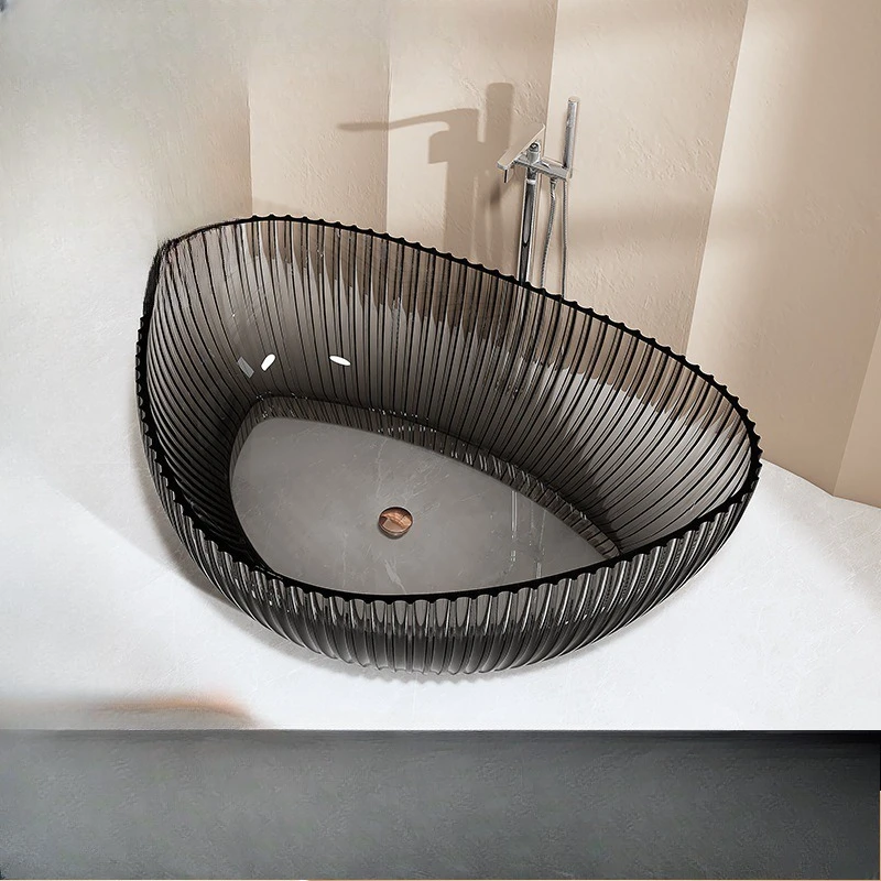 Transparent bathtub, freestanding new model