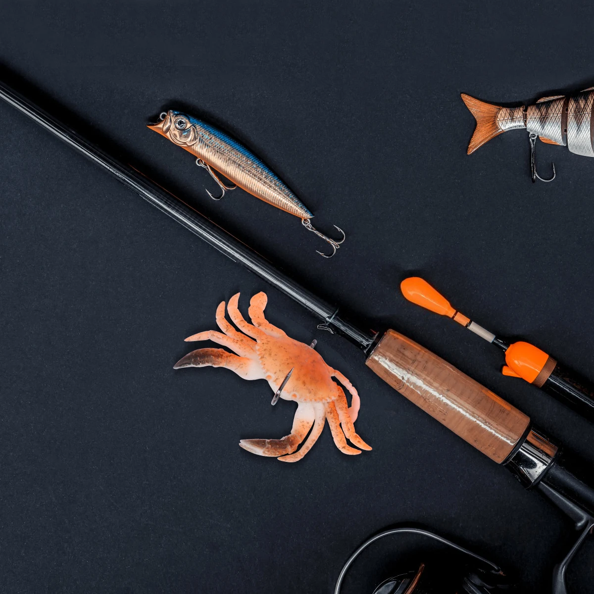 

3pcs Artificial Crab Lure Simulation Baits Fishing Lures Striped Bass Bait Durable Reusable Ocean Lake Reservoir Pond River