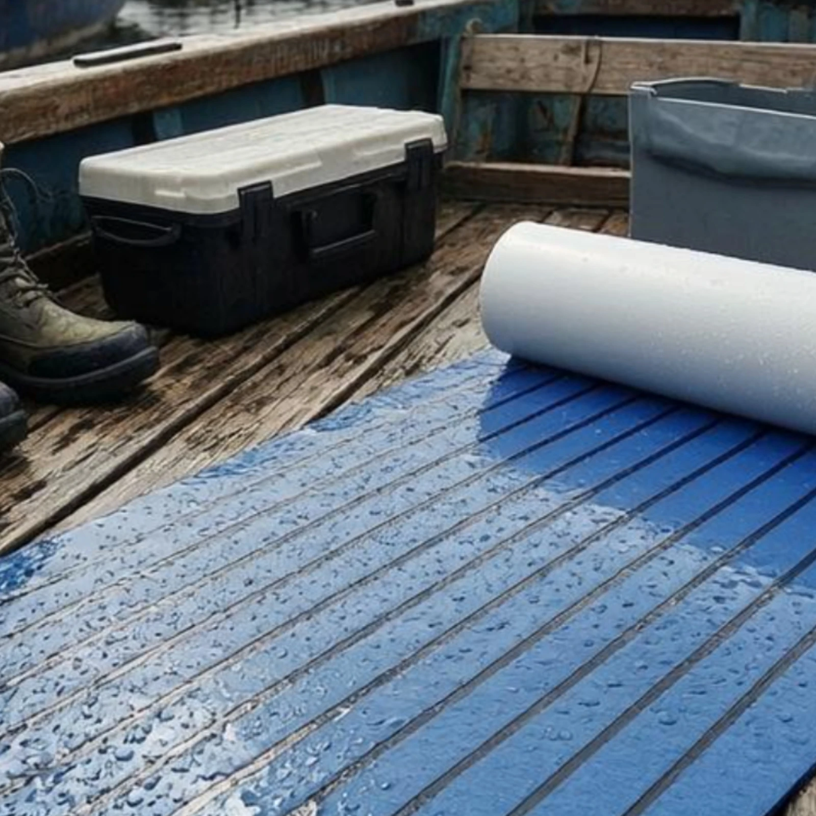 Self-Adhesive Marine Flooring Long-Lasting EVA Boat Flooring Marine Floor Mat Easy to Cut Deck Liner Odorless for Boats