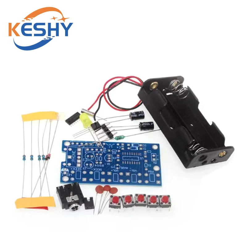 76-108MHz FM Stereo Radio DIY Kit Wireless FM Transmitter and Receiver Module Frequency Modulation Soldering Practice Project