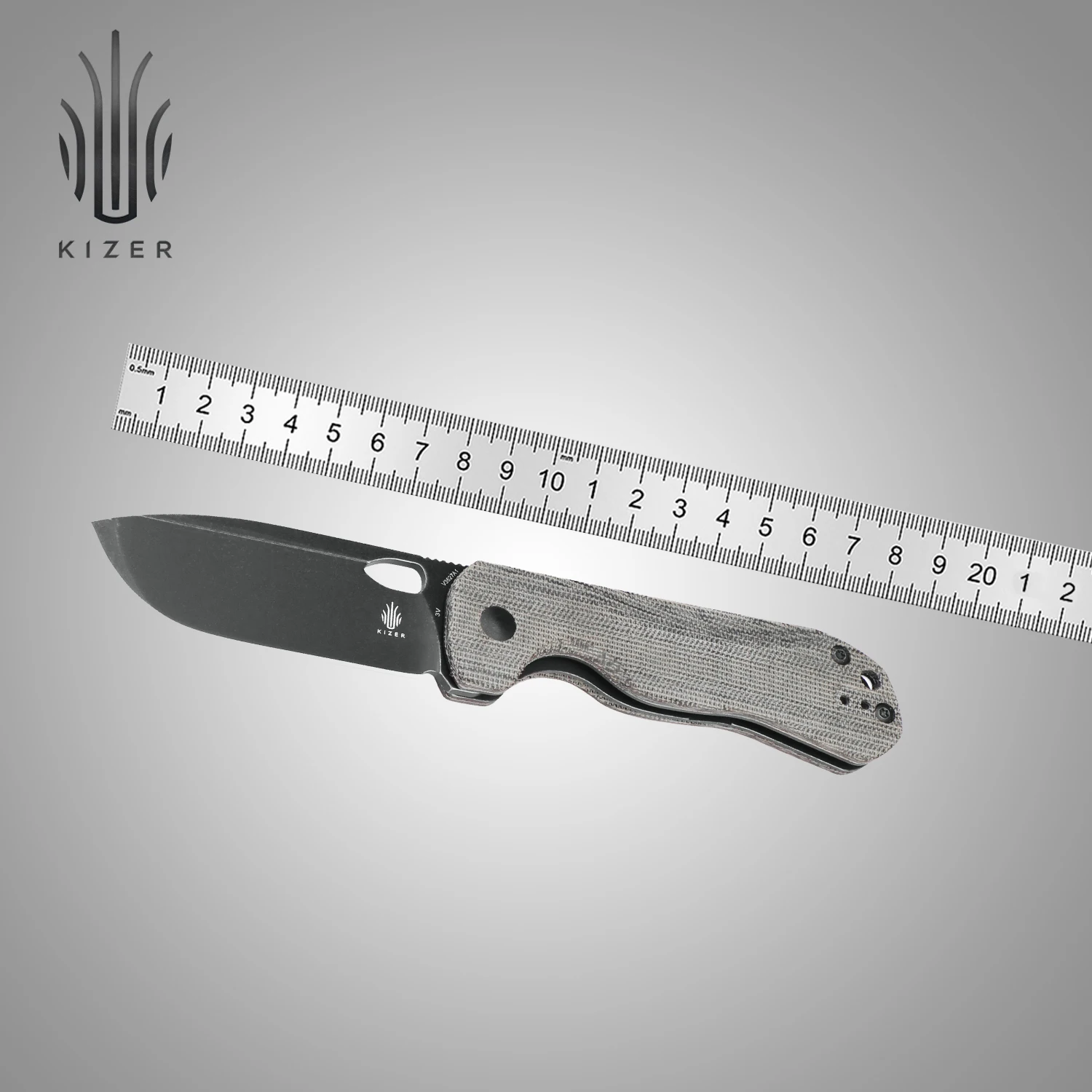 Kizer Tactical Knife V3627A1/V3627C1 Bugai 2023 New Micarta Handle with 3V/154CM Steel Blade Outdoor Knives