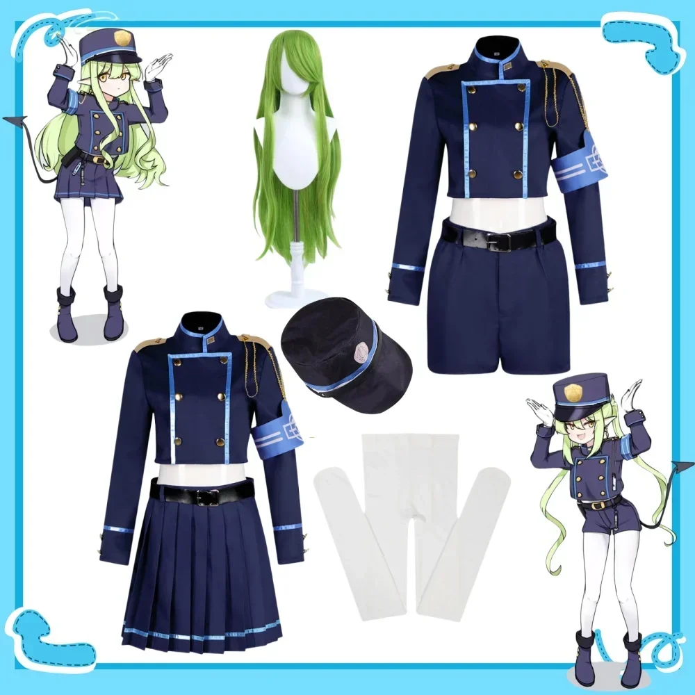 Tachibana Hikari Railway Academy Uniforme scolastica Gioco cosplay Archivio blu Costume Parrucca Tachibana Nozomi Halloween Party JK Set