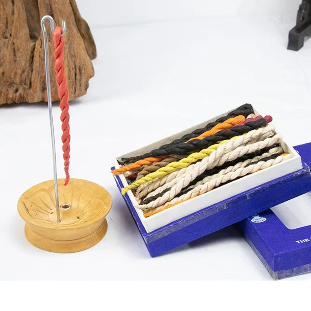 Nepali Handmade Rope Incense, Yoga Calming Meditation Incense, Natural Herbal Tibetan Incense for Home Indoor Air Purification