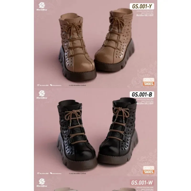 1/6 مقياس متعدد الألوان حذاء بوت بطول الكاحل مع رباط الحذاء GS001 أنثى الأحذية الصلبة نموذج لجسم شخصيات الحركة Worldbox 12in #5
