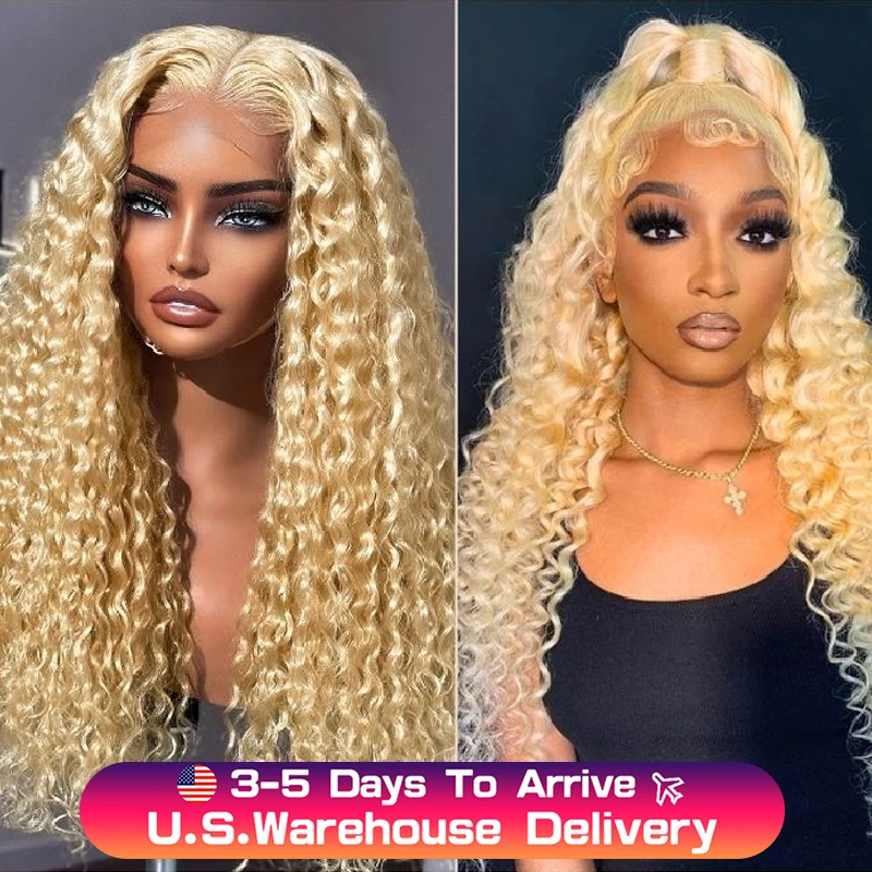 13x6 Hd Lace Frontal Wig 613 Honey Blonde Wig 13x4 Lace Human Hair Wigs Deep Wave Brazilian Hair Curly Human Hair Wigs For Women