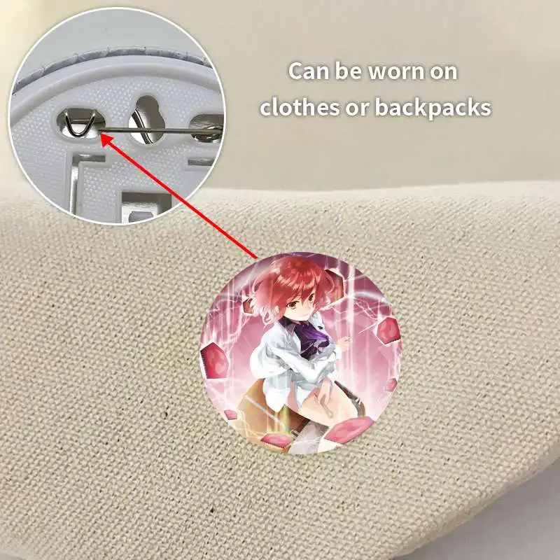 Horikawa Raiko Touhou لعبة أنيمي شخصية شارة بروش مرساة الأجهزة الطرفية دبوس هدية لصديق الطرفية تخصيص المعادن