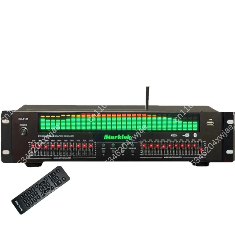 EQ8100 Professional 31 Band Dual Channel Graphic Equalizer with Bluetooth Optical Coaxial