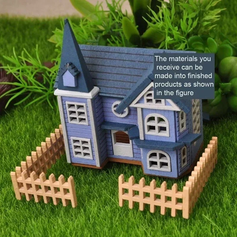 Fairytale Town House DIY Mini Wooden Dolls Miniature Accessories Handicraft Building Assemble Toy Crafts Home Decor Figurines