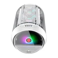 WJCOOLMAN Yuanqidan Mini Computer Case - Circular Side-Exposed Desktop Computer Case Compatible with 240 Water Cooling 5