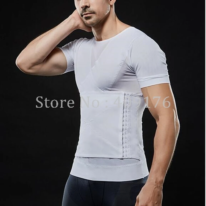 Hommes minceur Shaper Posture hauts mâle ventre Abdomen correcteur Compression musculation poitrine ventre chemise Corset