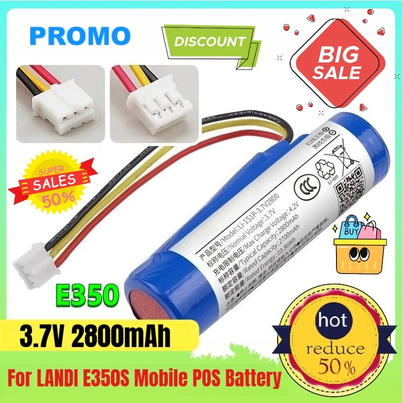 

2800mAh LD18650C for LANDI E350S Mobile POS Cash Register Card Swiping Machine E350 Battery