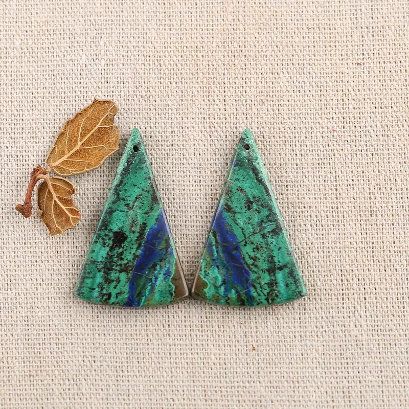 B&F Chrysocolla Earring Beads, handmade from natural stones, are ideal for jewelry making and part of jewelry - making supplies