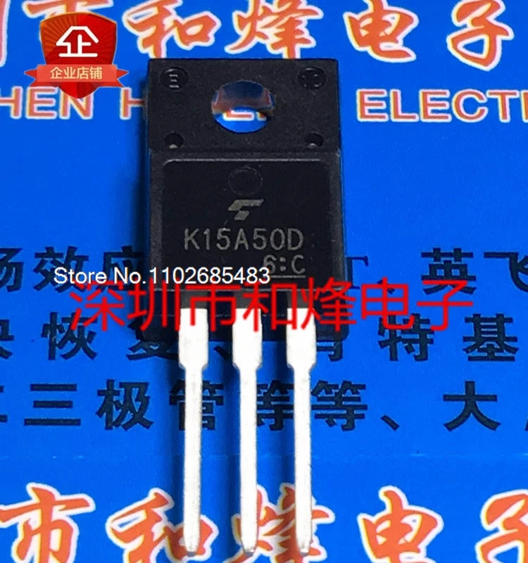 (10 PZ/LOTTO) K15A50D TK15A50D TO-220F MOS 15A 500 V