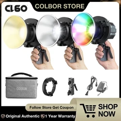 COLBOR CL60M CL60 CL60R COB LED Video Light 65W Daylight Bicolor RGB Continuous Output Lighting for Outdoor Video Recording