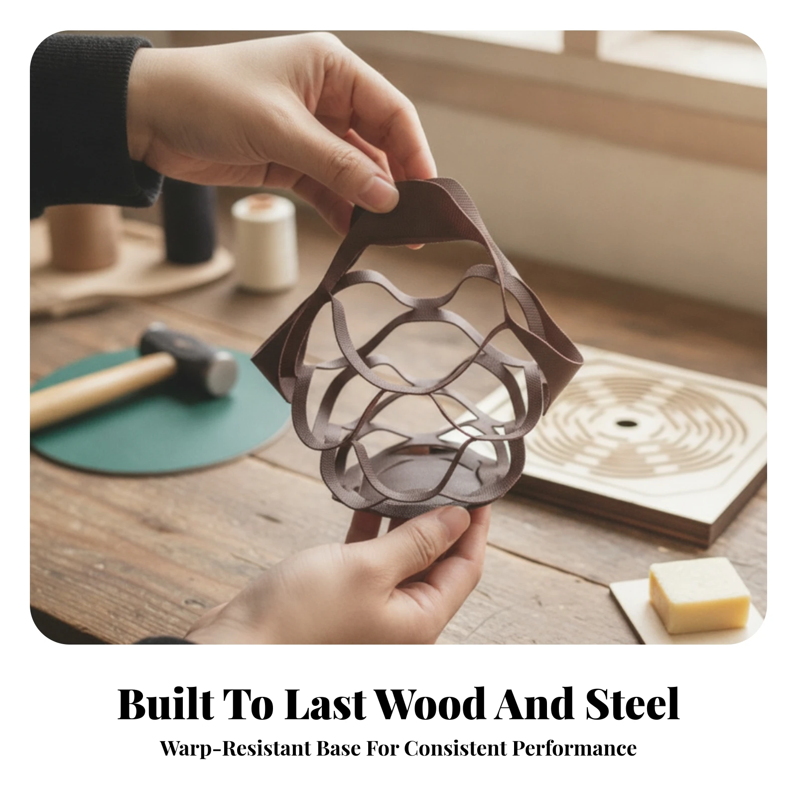 C232 Die-Cutting Mold Scrapbooking Leather Cup Holder Die Drink Carrier Cutting Mold Compact Card Making for Leathercrafters