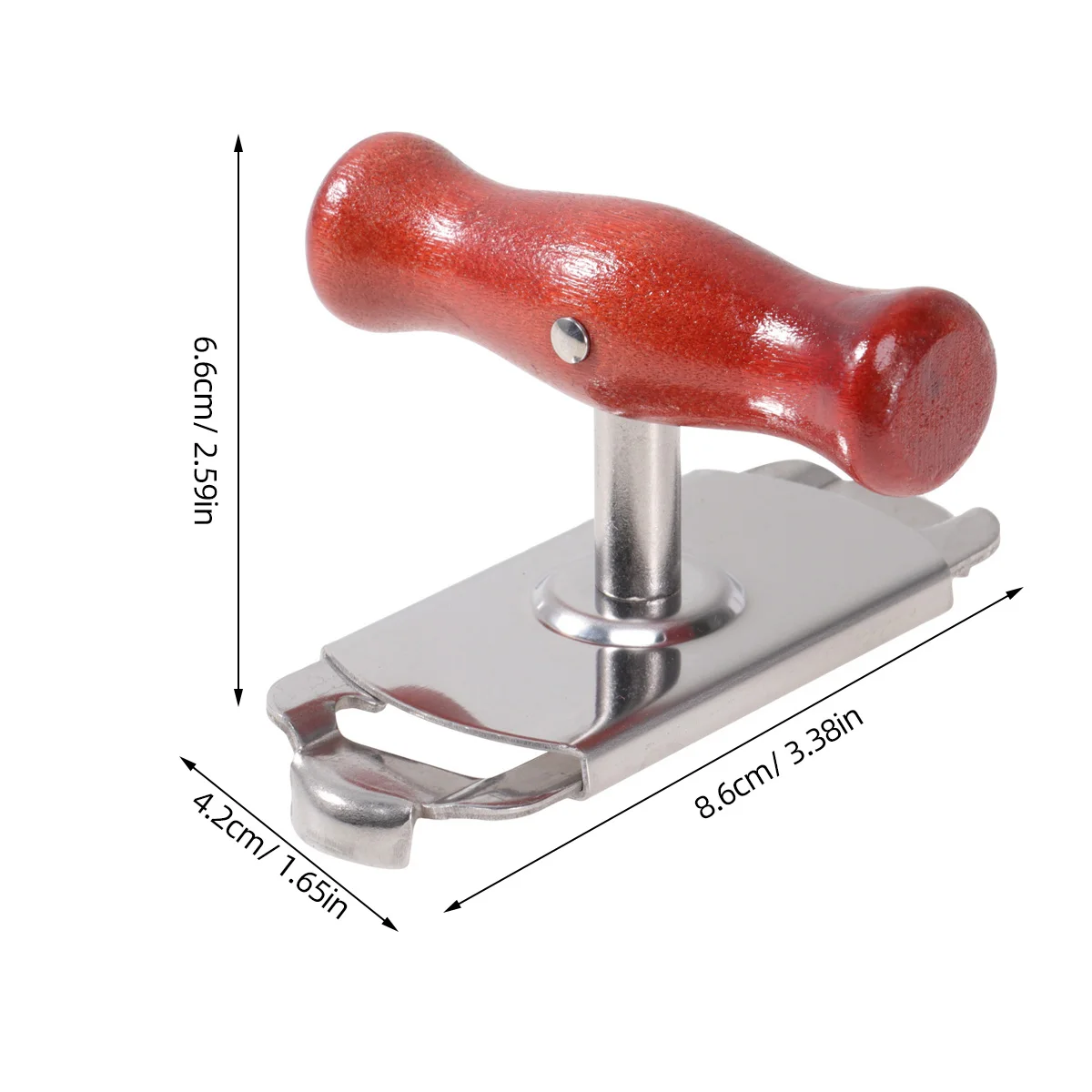 

Wooden Handle Bottle Opener Stainless Steel Adjustable Lid Opener for Beer Can Jar 2 3-10cm Diameter Portable Kitchen Tool