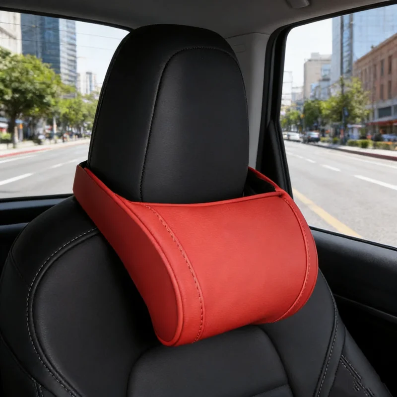 

Neck cushion suitable for Tesla vehicles (3/Y/S/X series) - Comfortable ergonomic design of memory foam - Headrest for the seat