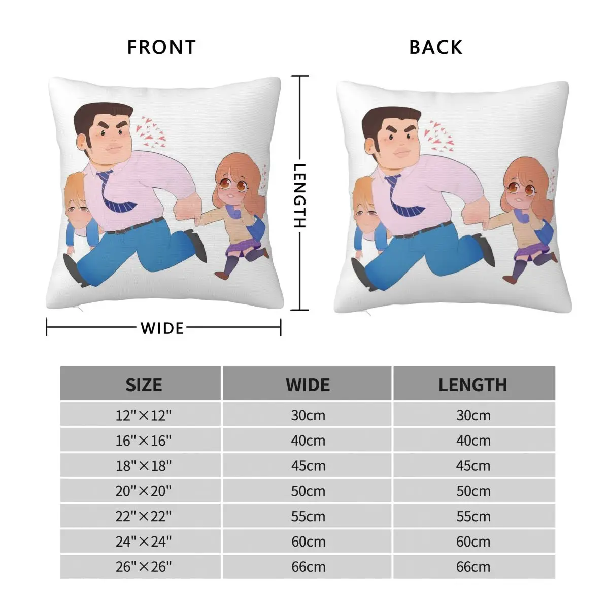 Romantic Anime My Love Story Ore Monogatari Square Pillowcase Cushion Cover Pillow Case Throw Pillow Cover for Home Living Room