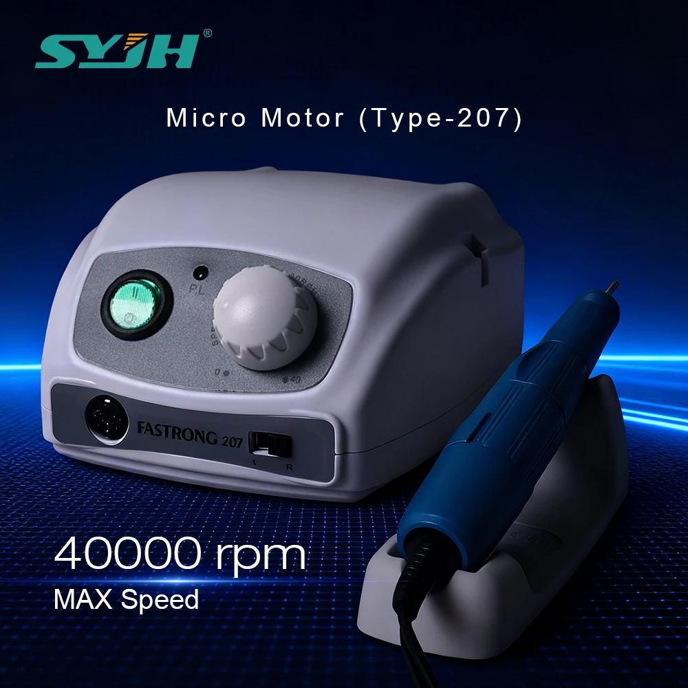 SYJH Dental 207 boîte de commande 40000 tr/min brosse en carbone Micro moteur meuleuse pour la fabrication de prothèses cliniques dans les équipements de laboratoire dentaire