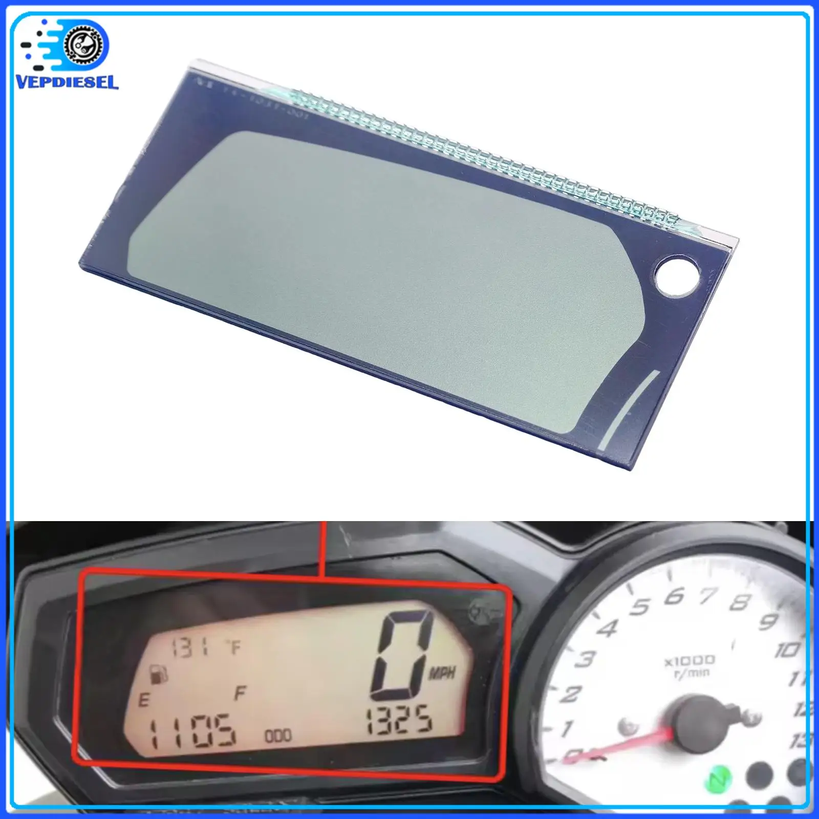 1pc Motorcycle Meter Display For Yamaha FZ8 FZ8N XJ6 XJ6N XJ6S 2008-16 Speedometer Instrument LCD Screen Car Accessories